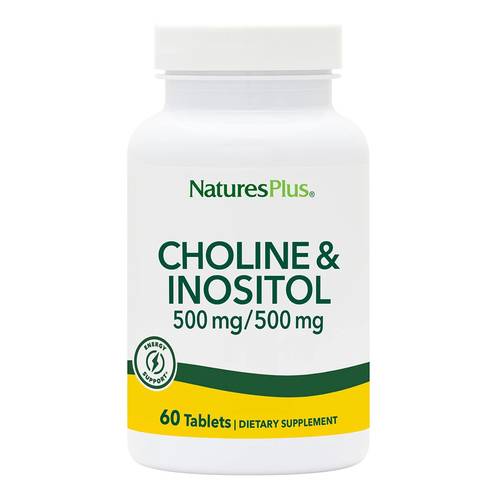 Image of Colina e Inositolo Natures Plus 500mg 60 Tavolette033