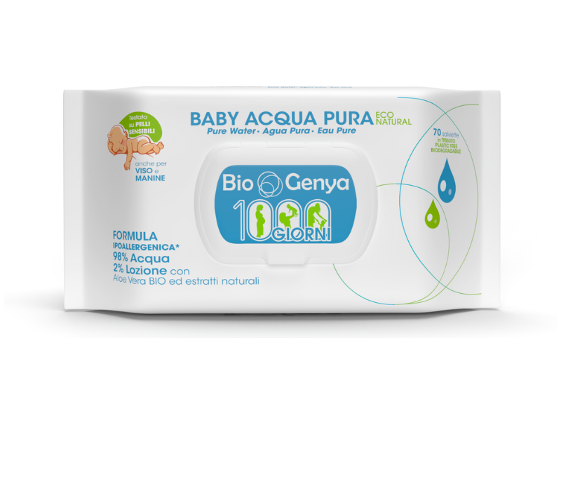 Image of 1000Giorni Baby Acqua Pura Eco Natural BioGenya 70 Pezzi