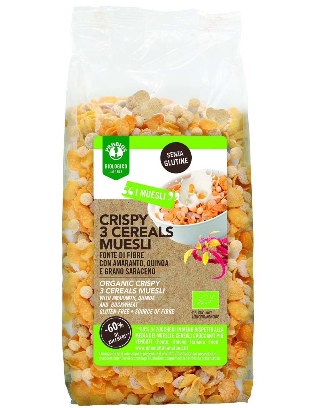 Image of Crispy 3 Cereals Muesli PROBIOS 220g