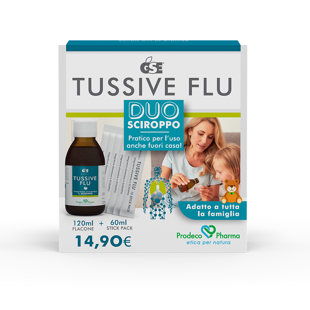 Tussive Flu DUO Sciroppo GSE 120ml+6 Stick