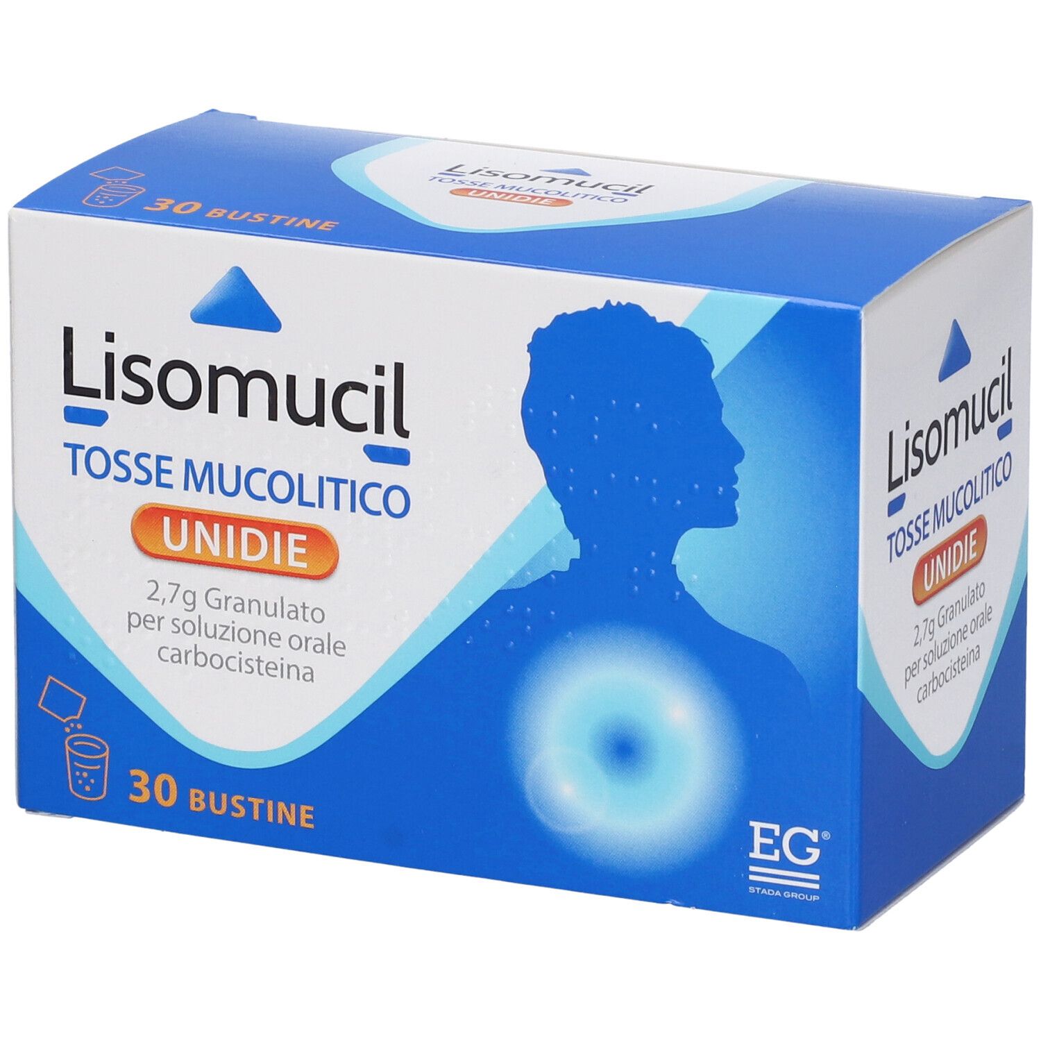 Image of Lisomucil Tosse Mucolitico Unidie EG Pharma 30 Bustine033