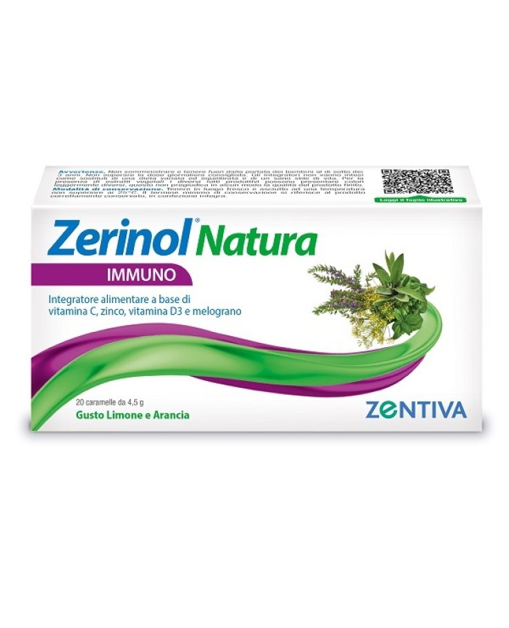 Image of Zerinol Natura Immuno Zentiva 20 Caramelle