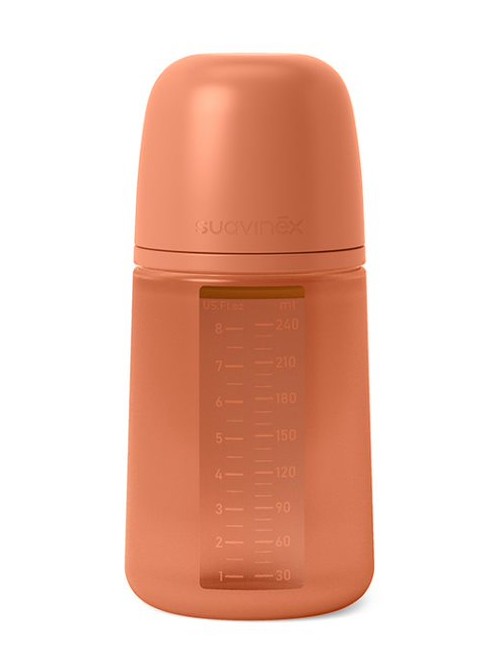 Image of Selection Colour Essence 3M+ Biberon In Silicone Orange Sunset Suavinex 240ml