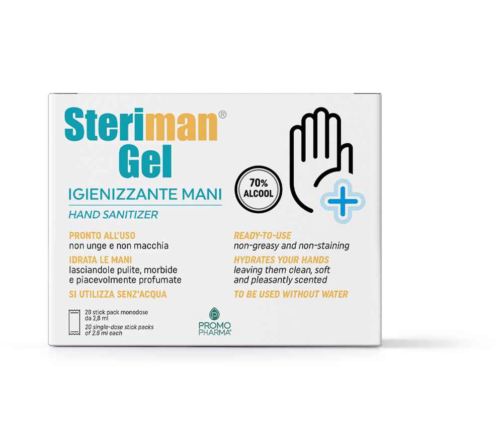 Image of Steriman(R) Gel 70 Igienizzante Mani PROMOPHARMA(R) 20 Stick
