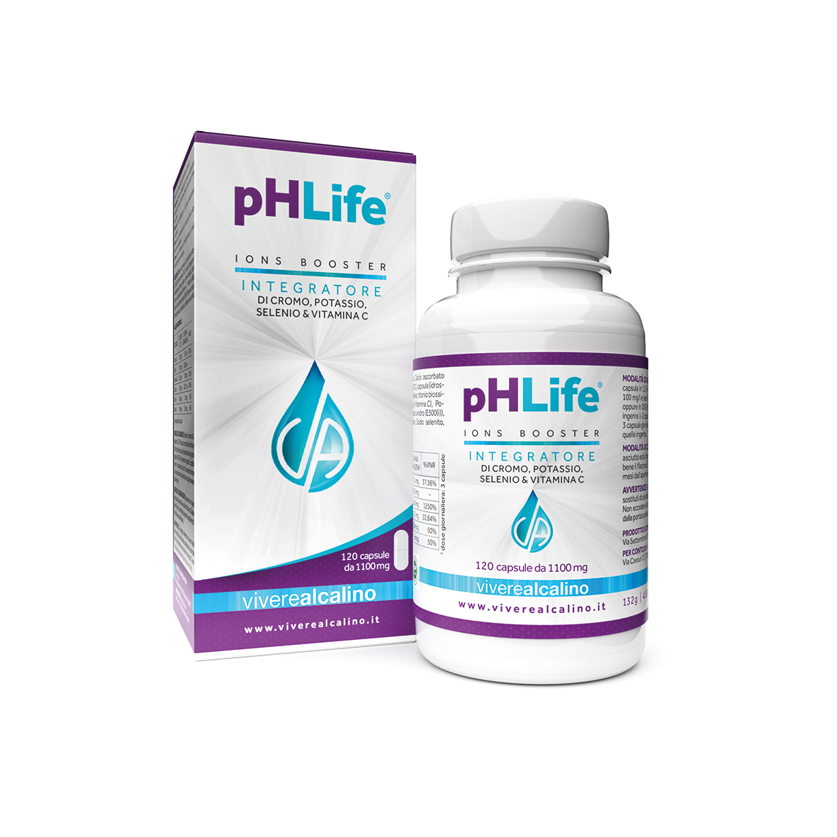 Image of pHLife(R) IONS BOOSTER Vivere Alcalino 120 Capsule033