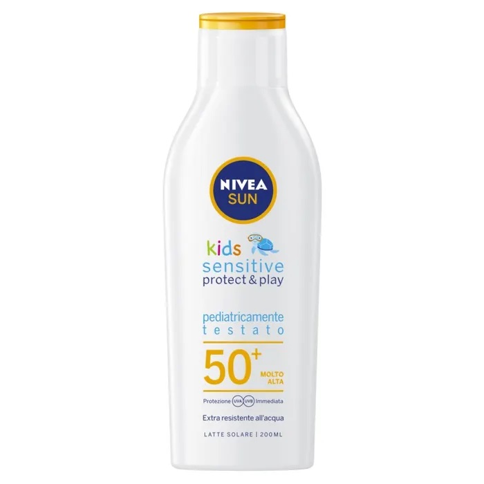 Image of Latte Solare FP50+ Protect & Play Kids Sensitive Nivea Sun 200ml