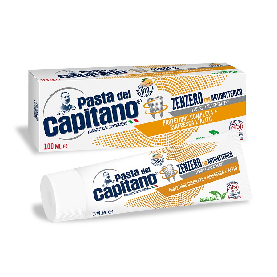 Image of Dentifricio Zenzero Con Antibatterico Pasta Del Capitano 100ml