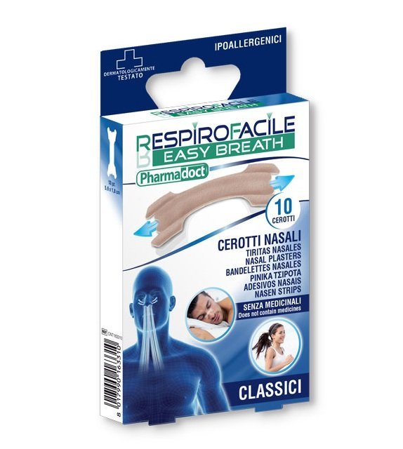 Respiro Facile Cerotti Nasali Pharmadoct 10 Pezzi