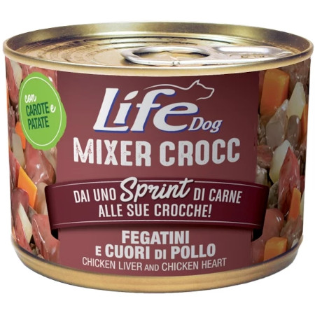 Fegatini e Cuori di Pollo Mixer Crocc Life Pet 150g