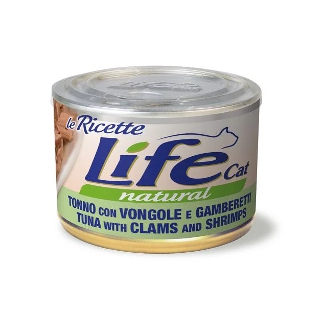 Image of Tonno con Vongole e Gamberetti Life Cat Natural 150g033