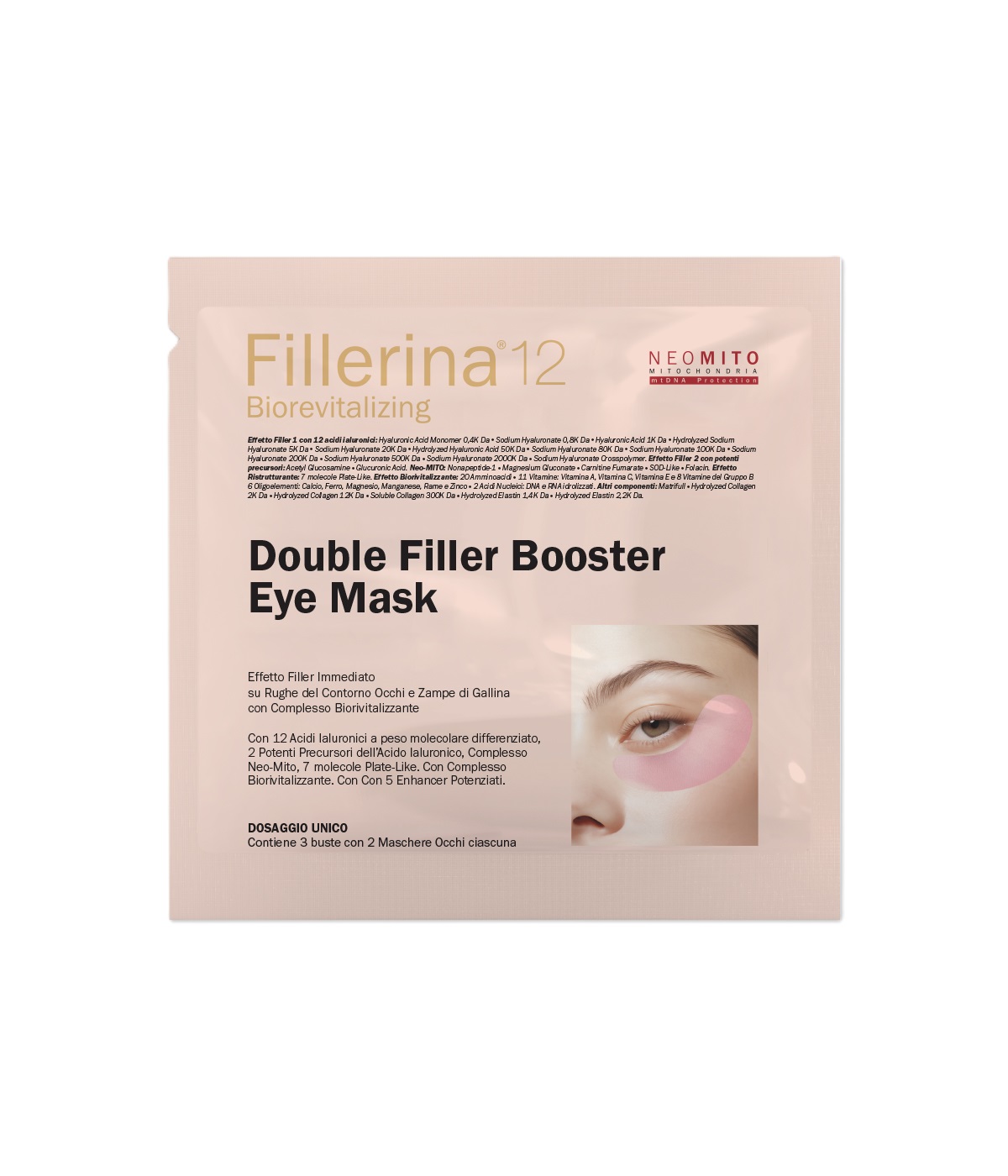 Image of Biorevitalizing Eye Mask Double Filler Neo-MITO Fillerina12033