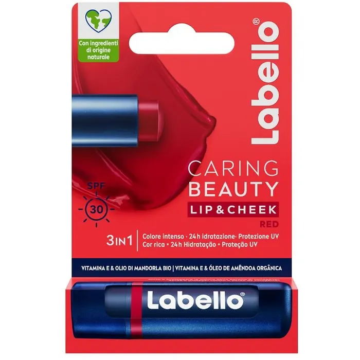 Image of Caring Beauty rosso Labbra e Guance Labello 4,8g033