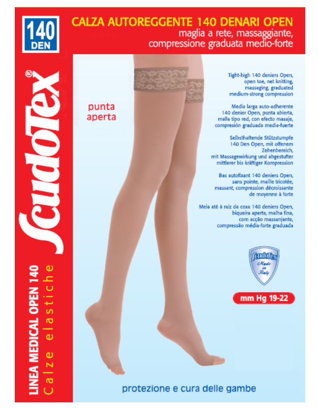 Image of Autoreggente 140 Open Pizzo Skin 2 Scudotex(R)033