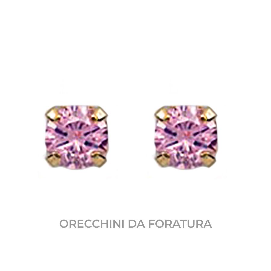 Image of Orecchini da Foratura 39 Zircone Rosa 3mm Inverness033