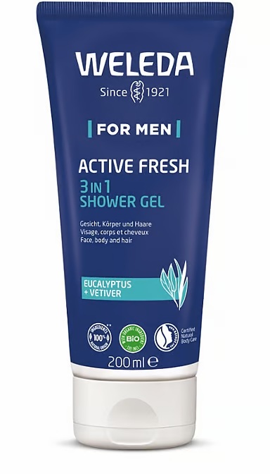 Image of Gel Doccia 3in1 Active Fresh Weleda for Men 200ml033