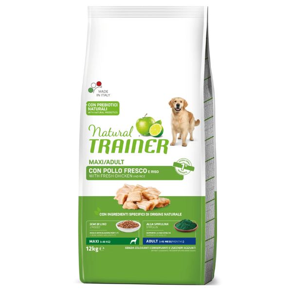 Image of Alimento Secco Per Cani Adult Maxi Pollo Fresco Natural Trainer 12kg033