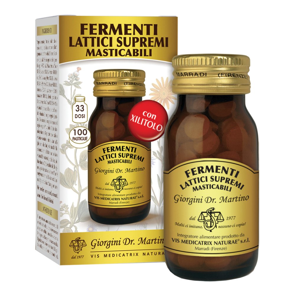 Image of Fermenti Lattici Supremi Masticabili Dr.Gorgini 100 Pastiglie033