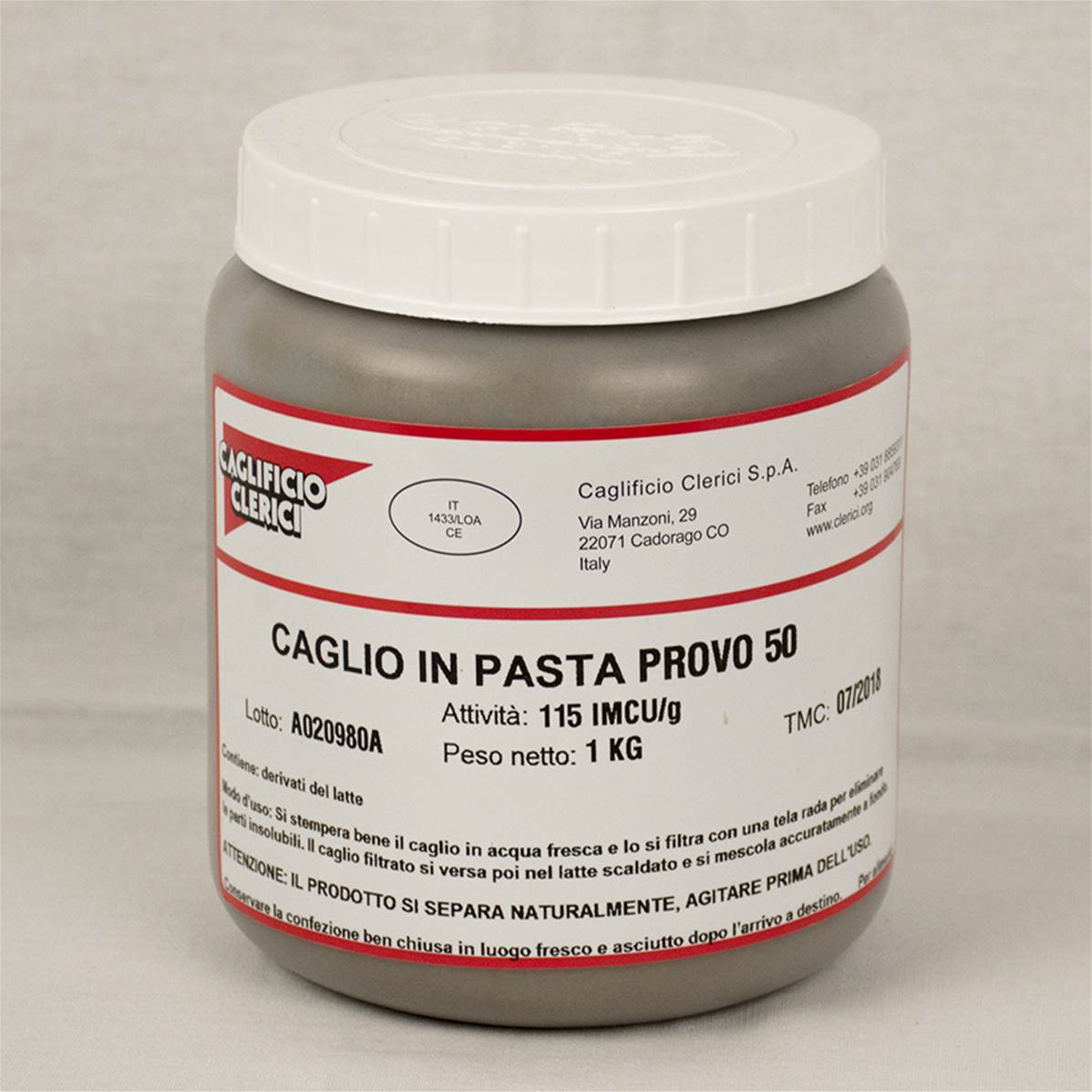 Image of Caglio Pasta Provo-50 Caglificio Clerici 1kg033