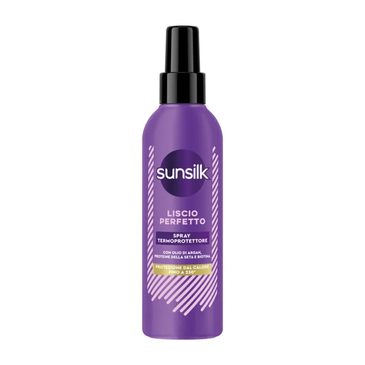 Sunsilk Spray Termoprotettore Capelli, Linea Liscio Perfetto, Senza Risciacquo, Anticrespo Capelli, Protegge dal Calore, Texture Ultra-leggera, con Olio di Argan, Proteine della Seta e Biotina, 200ml-image