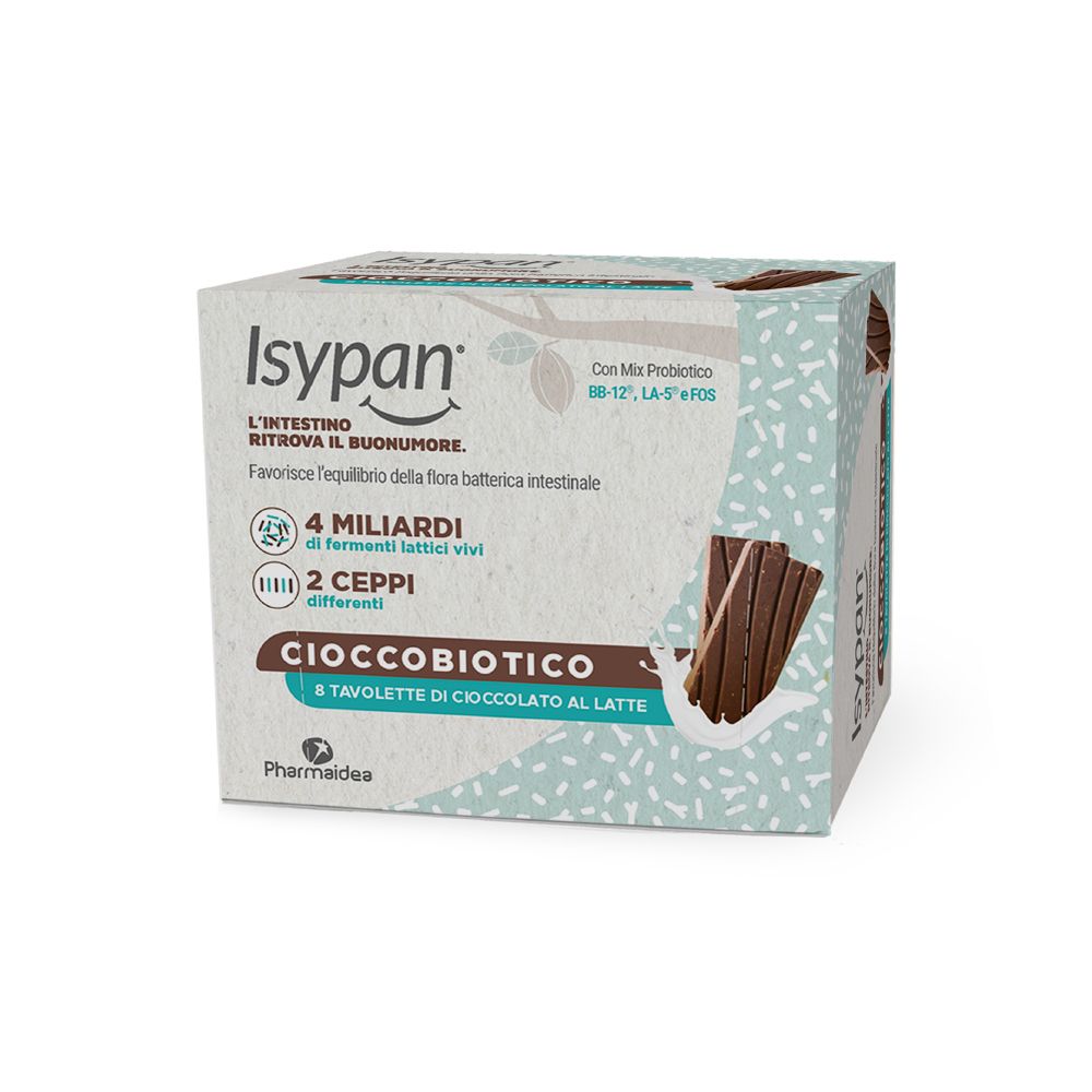 Image of Isypan(R) Cioccobiotico Latte Pharmaidea 8 Tavolette033