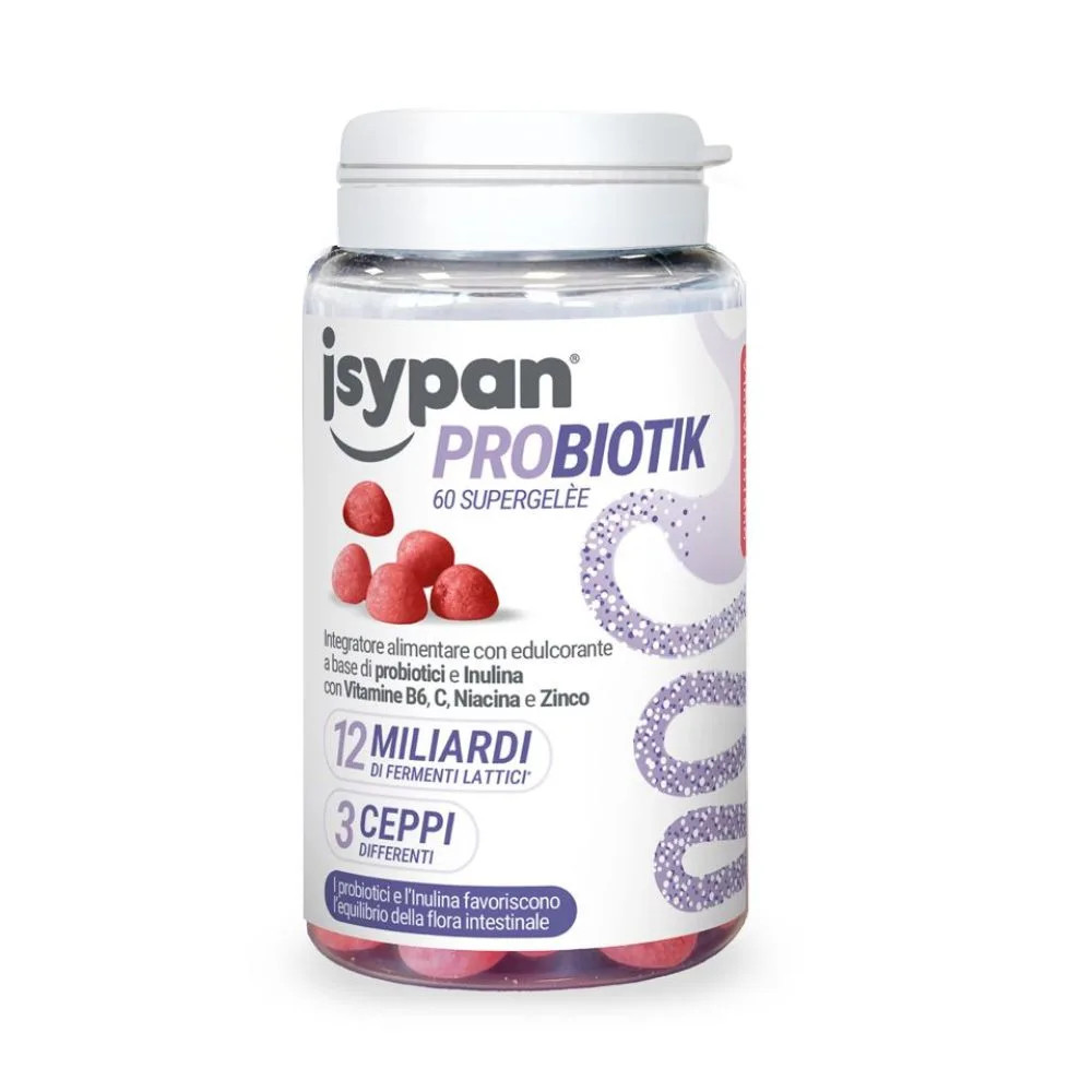 Pharmaidea Isypan Probiotik Integratore Alimentare Caramelle Supergelèe, 60 Pezzi