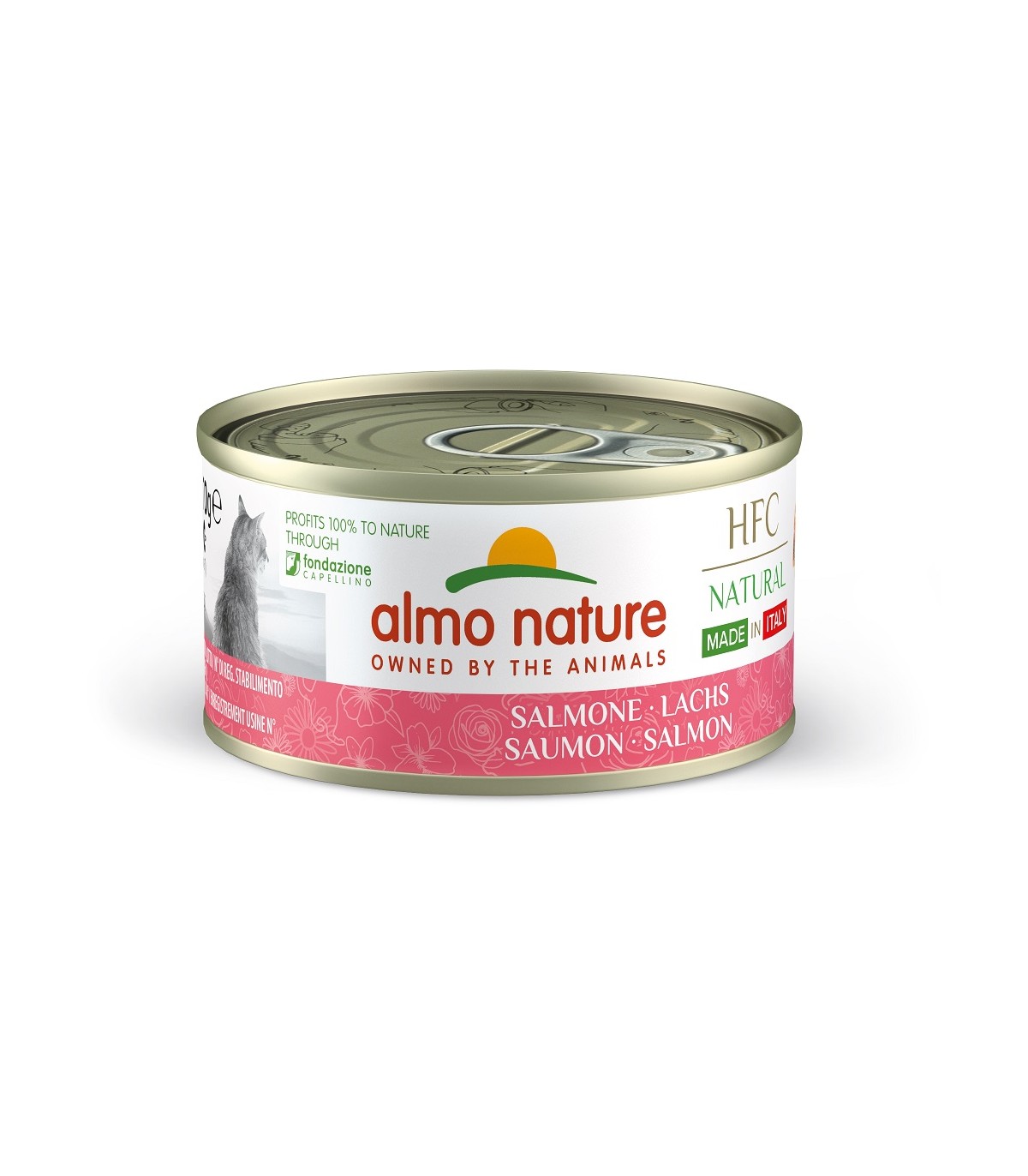 Image of ALMO CAT NATURE ITALY 70 GR SALMONE