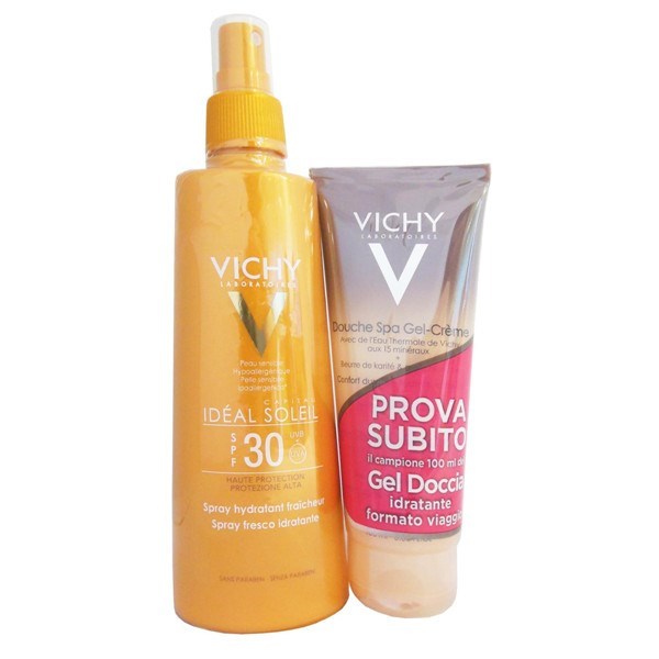 Image of Vichy Ideal Soleil Spray Corpo SPF30+ 200ml Promo17 con Gel Doccia Omaggio033