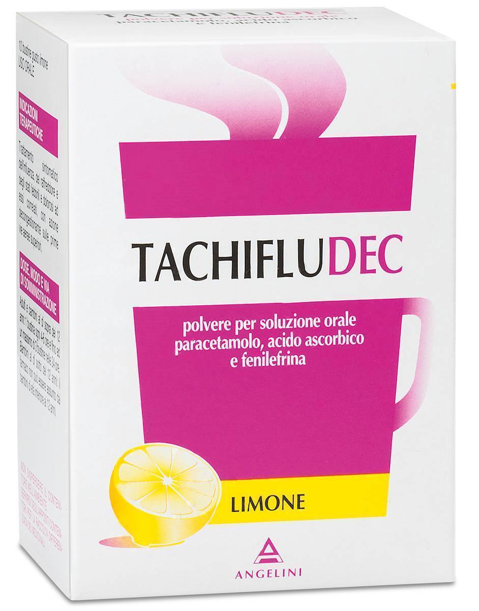 Angelini Tachifludec Polvere Per Soluzione Orale Gusto Limone 10 Bustine