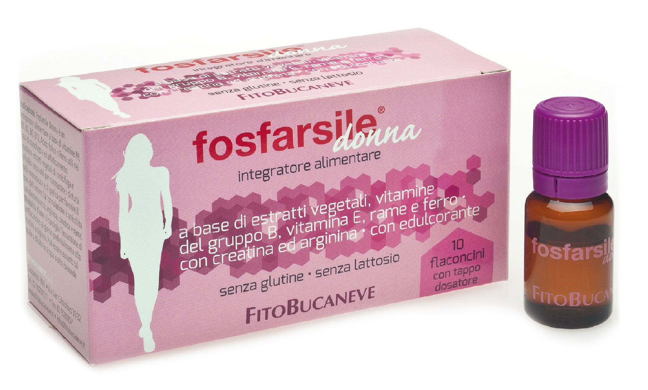 Image of Fitobucaneve Fosfarsile Donna Integratore Alimentare Senza Glutine 10 Flaconcini Os033