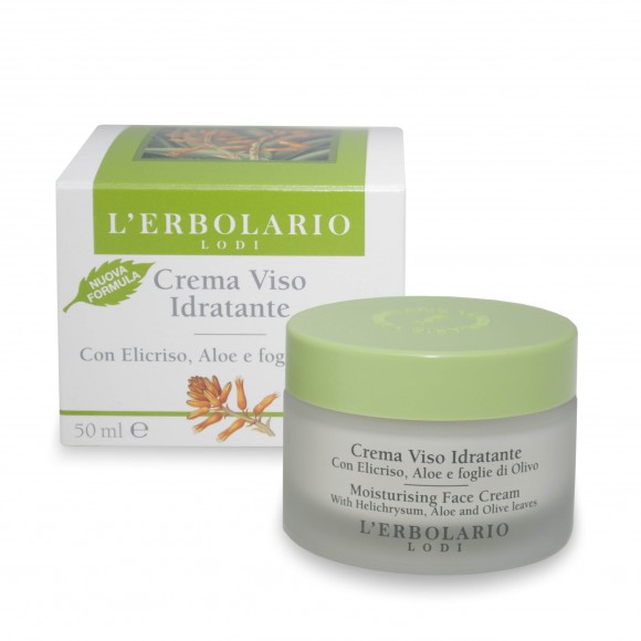 

L'Erbolario Crema Viso Idratante con Elicriso Aloe e Foglie di Olivo 50ml