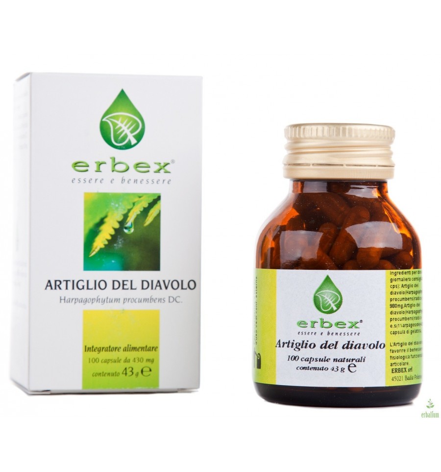 

Erbex Artiglio Del Diavolo Integratore Alimentare 100 Capsule Da 430mg