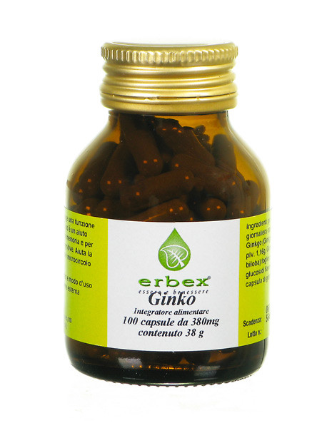 

Erbex Ginkgo Biloba Integratore Alimentare 100 Capsule