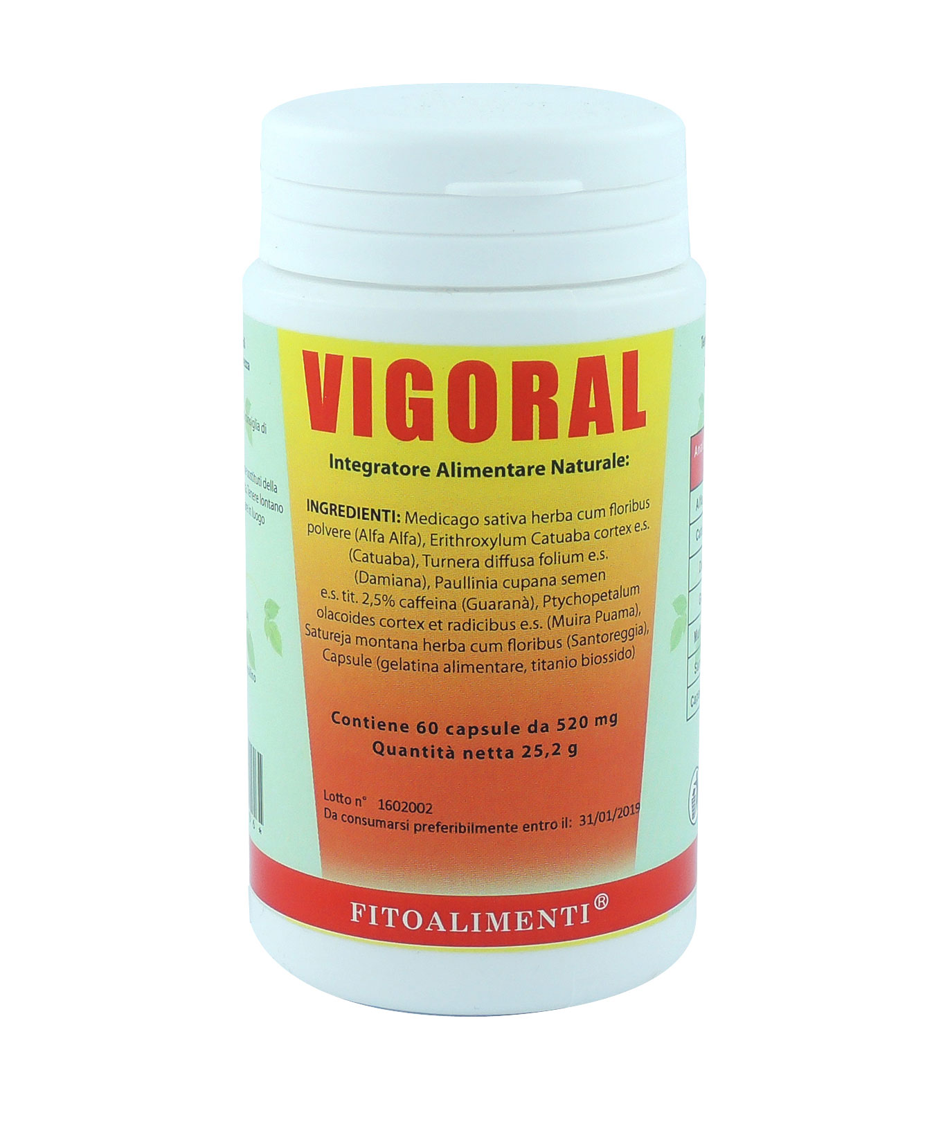 Image of Euronatur Vigoral Integratore Alimentare 60 Capsule033