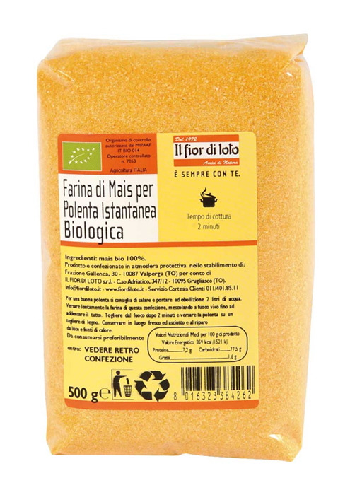 

Il Fior Di Loto Farina Di Mais Polenta Istantanea Biologica 500g