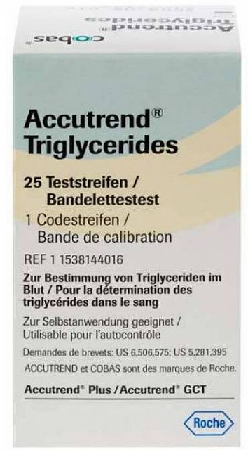 Image of Roche Accutrend Trigliceridi 25 Strisce Reattive 904612254