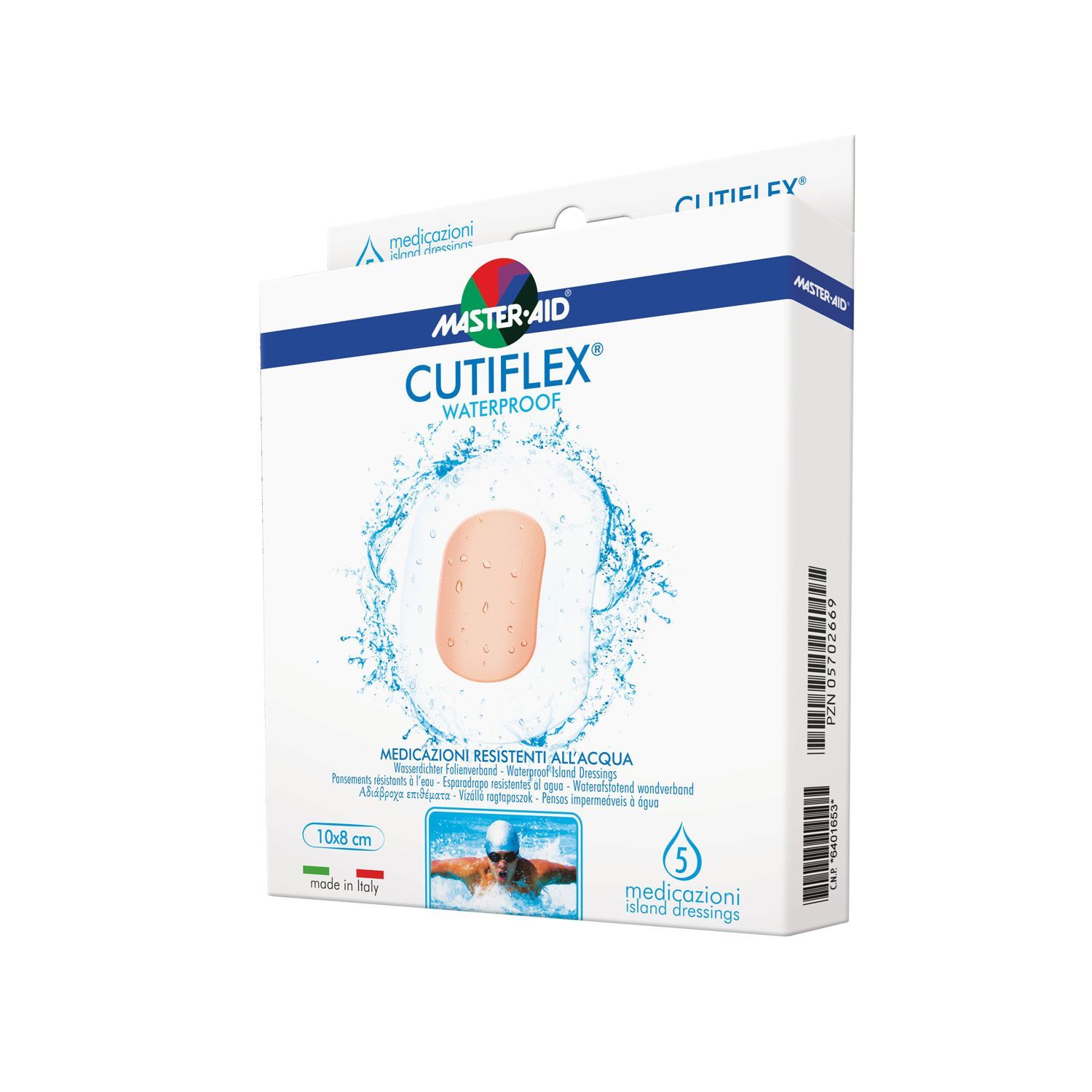 

Master-Aid® Cutiflex® Waterproof Medicazioni Resistenti All'Acqua 15x17cm 3 Pezzi