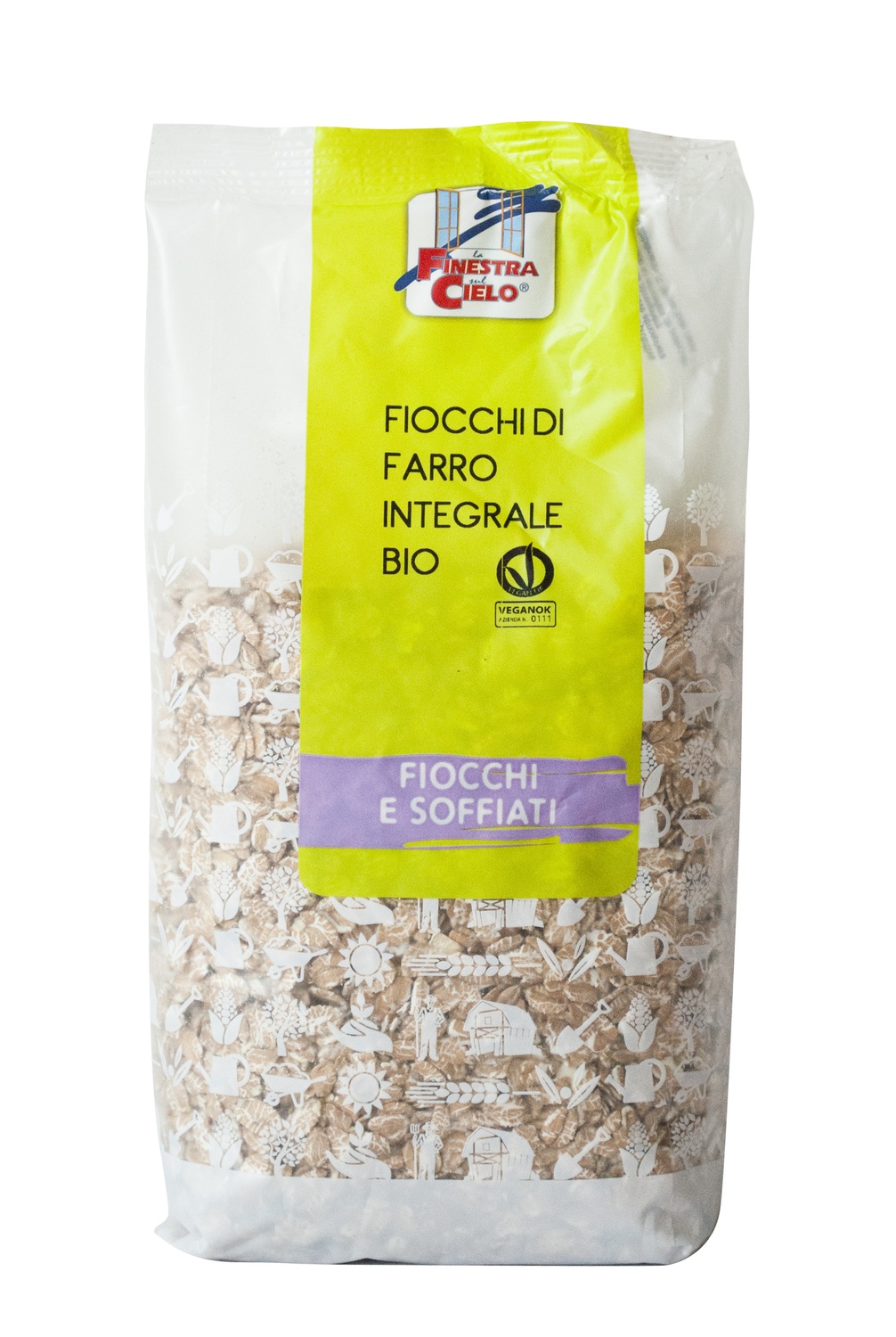 Image of La Finestra Sul Cielo Fiocchi Di Farro Integrale Bio Cereali Per La Colazione 500g