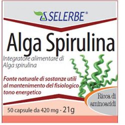 Image of Selerbe Spirulina Estratto Secco Titolato Integratore Alimentare 50 Capsule033