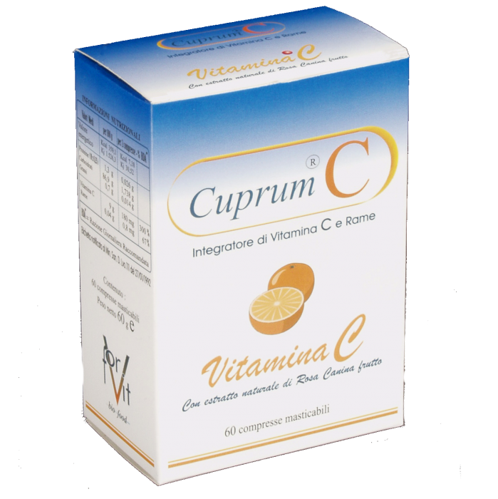 Image of Cuprum C Vitamina C e Rame Integratore Alimentare 60 Compresse Masticabili033