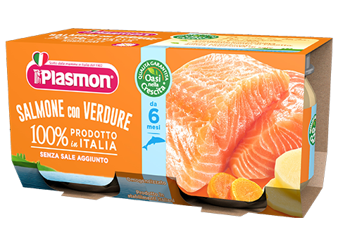 Image of Plasmon Omogeneizzato Salmone Con Verdure 80gx2 Pezzi