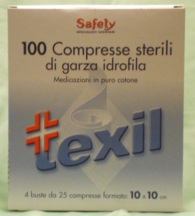 

Safety Texil Garza Sterile 10x10cm 100 Compresse Sterili Di Garza