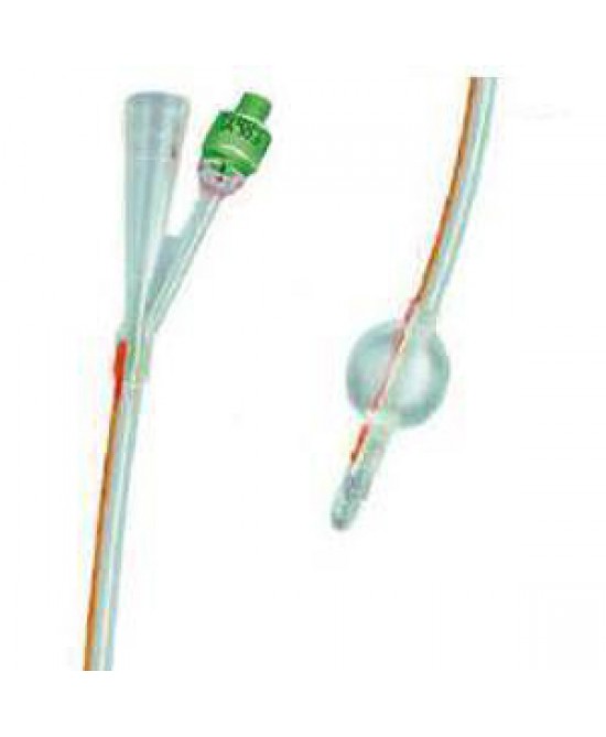 

Safety Foley Catetere In Lattice Siliconato Punta Nelaton A 2 Vie Con Palloncino 5-15ml CH12