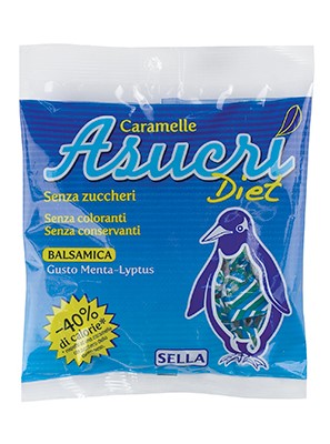 

Sella Asucrì-Diet Caramella Balsamica Gusto Menta-Lyptus 40g