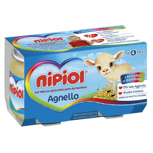 Image of Nipiol Omogeneizzato Agnello 120gx2 Pezzi033