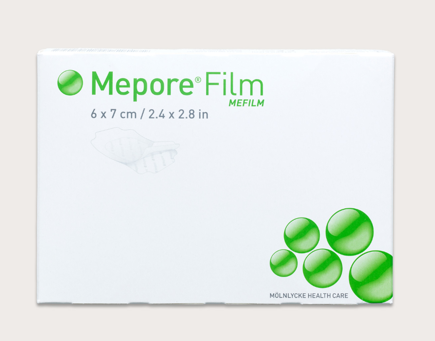 Image of Mölnlycke(R) Mepore(R) Film Medicazione Trasparente Adesiva Misura 6x7cm 10 Pezzi