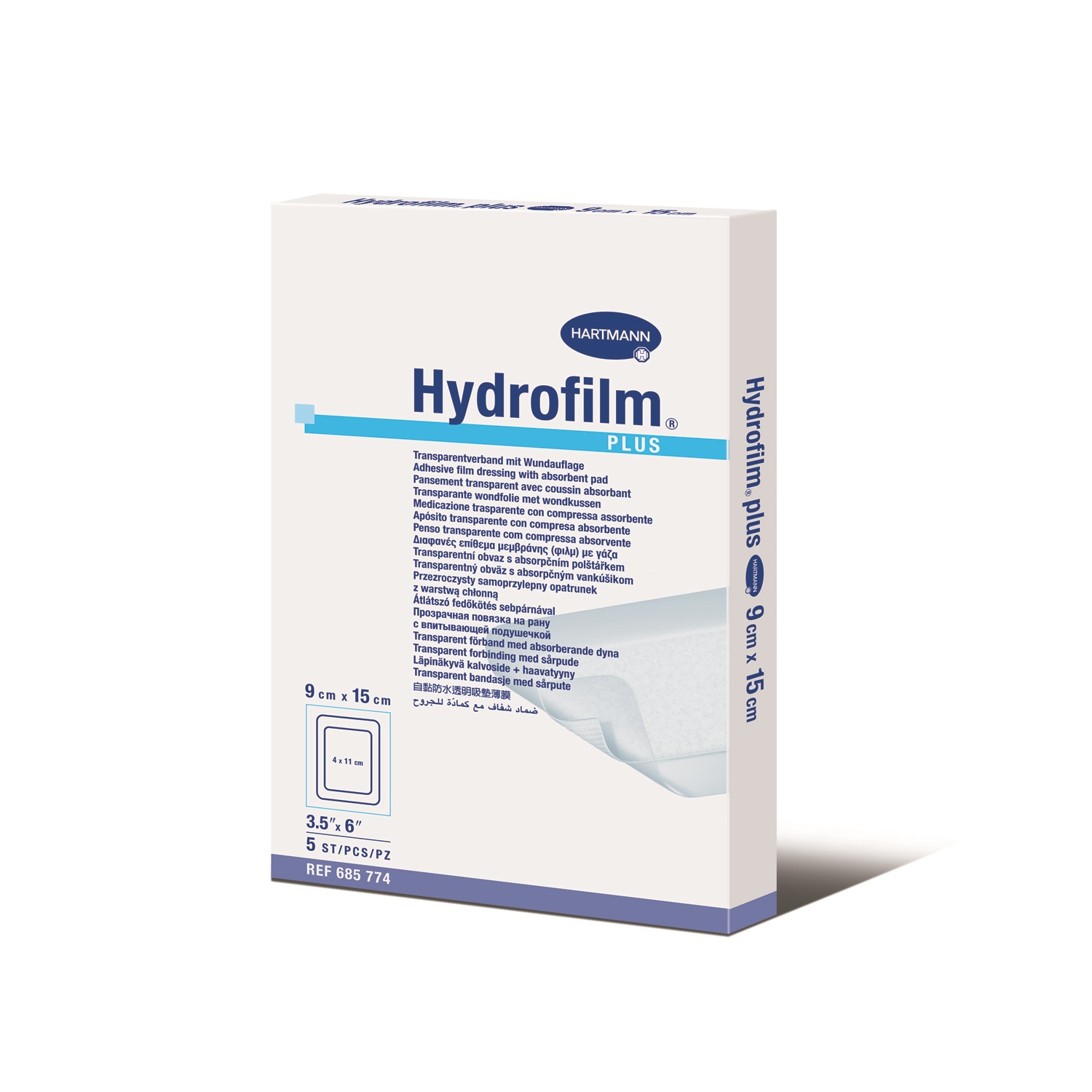 

Hartmann Hydrofilm Plus Medicazione Trasparente Con Compressa Assorbente 5x7,2x5cm