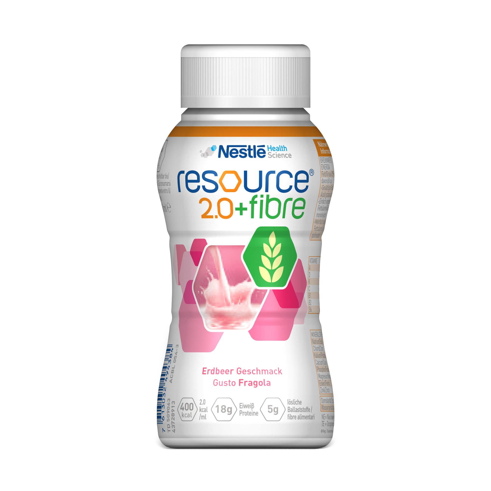 

Nestlè Health Science Resource 2,0+Fibre Fragola Bevanda Arricchita Con Fibre FOS E GOS 200ml