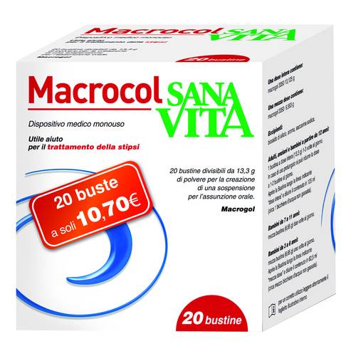 

SanaVita Macrocol Lassativo Osmotico 13,3g 20 Bustine