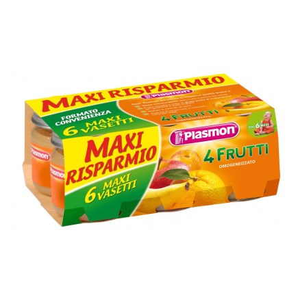 

Plasmon Omogeneizzato Di Frutta 4 Frutti 6x104g