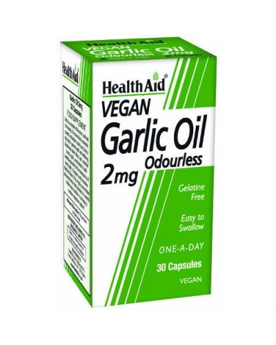 Image of HealthAid Garlic Oli Aglio Inodore 2mg Integratore Alimentare 30 Capsule Molli